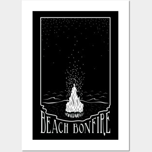 Beach Bonfire Posters and Art